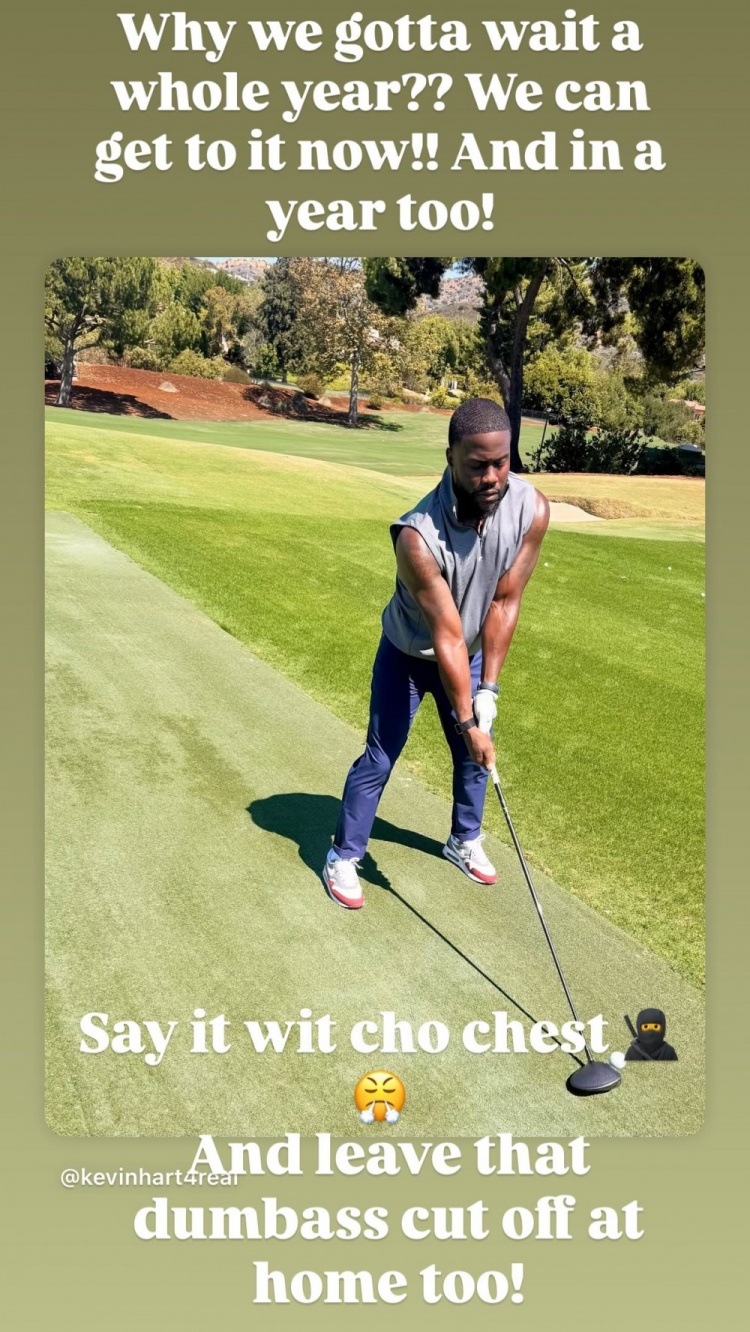 凯文-哈特挑战詹姆斯一年后高尔夫对决 詹姆斯：为何要等一年？